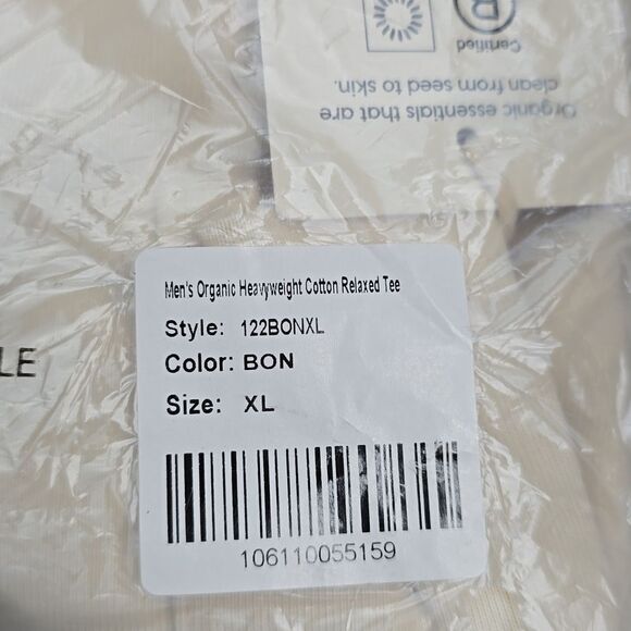 692 NWT Mate Men's Organic Heavyweight Cotton Relaxed Tee Size XL - Picture 6 of 6